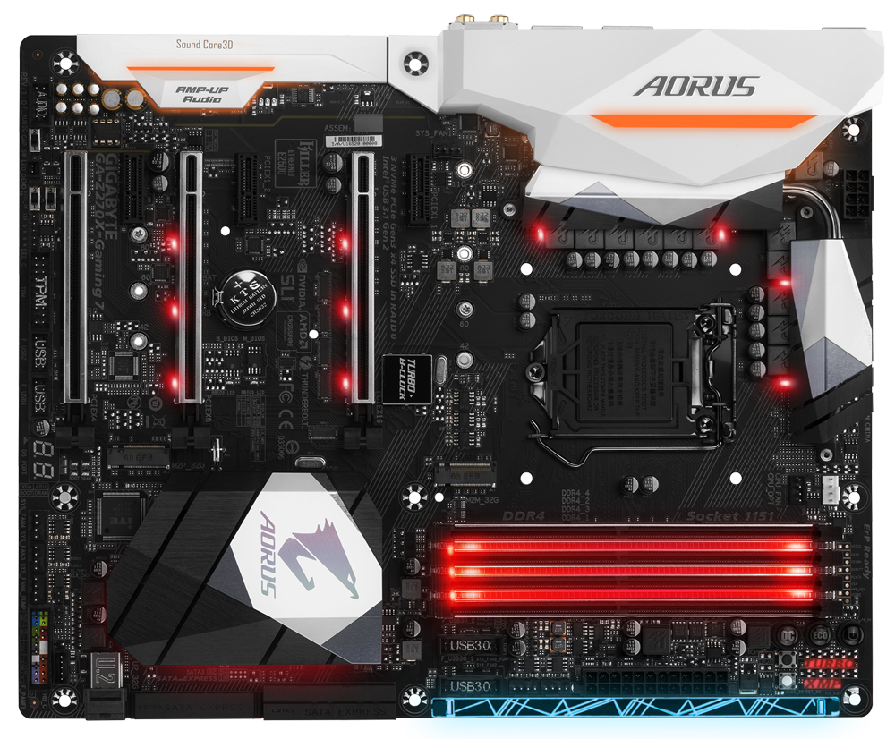 ss Z270X Gaming 7 Rev10 front LED